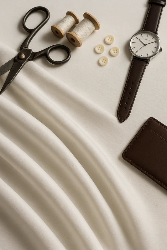 White Kameez Shalwar-Unstitched