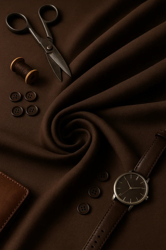 Brown Kameez Shalwar-Unstitched