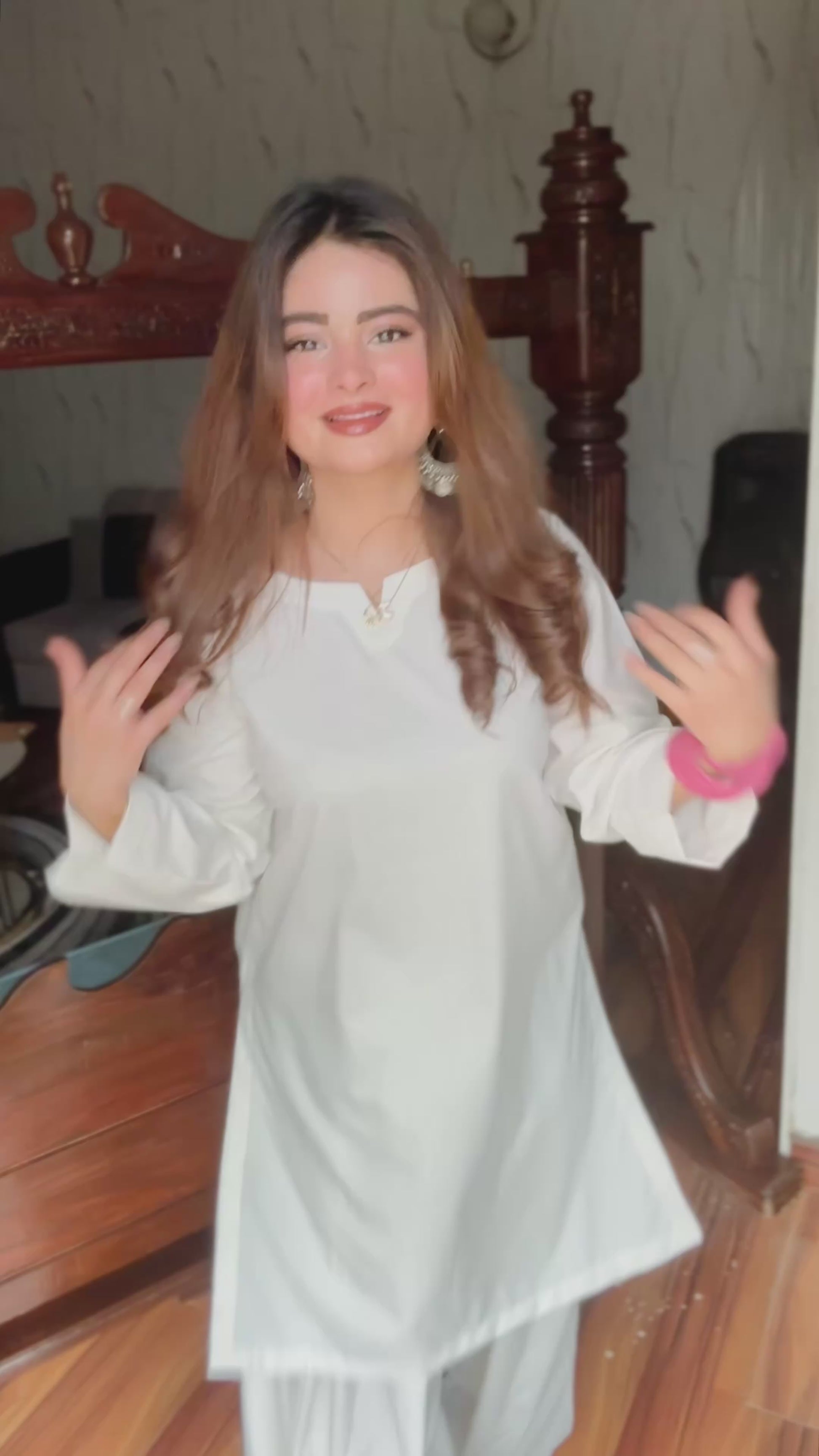 FARSHI SHALWAR SET WHITE